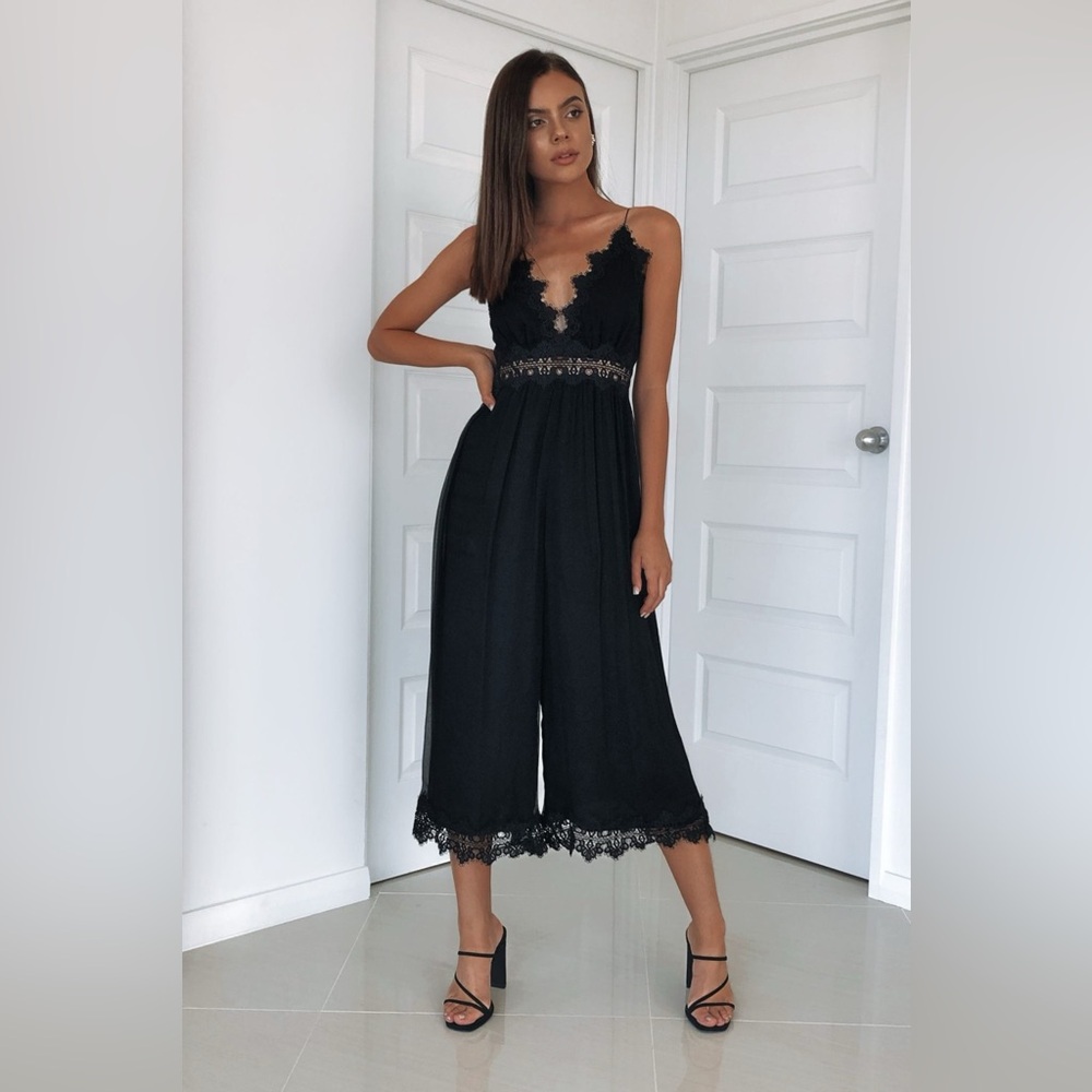 Zimmerman Tropicale Wide Leg Silk Georgette Jumpsuit